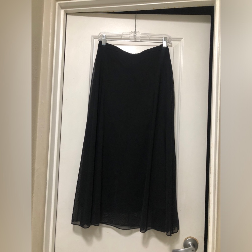 Tadashi Shoji Black Maxi Skirt with Flowing Panels size 12 Great conditions